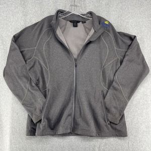 North End Corona Extra Full Zip Hoodie Womens Extra Large Gray Embroidered